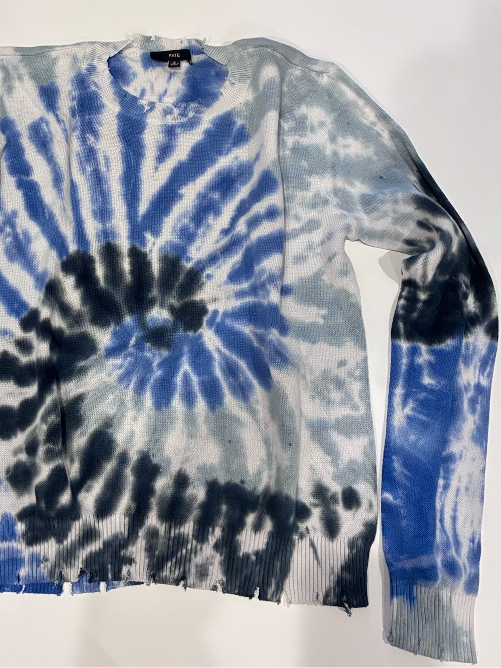 FATE-Ladies Tie Dye Blues Sweater Sz. Small